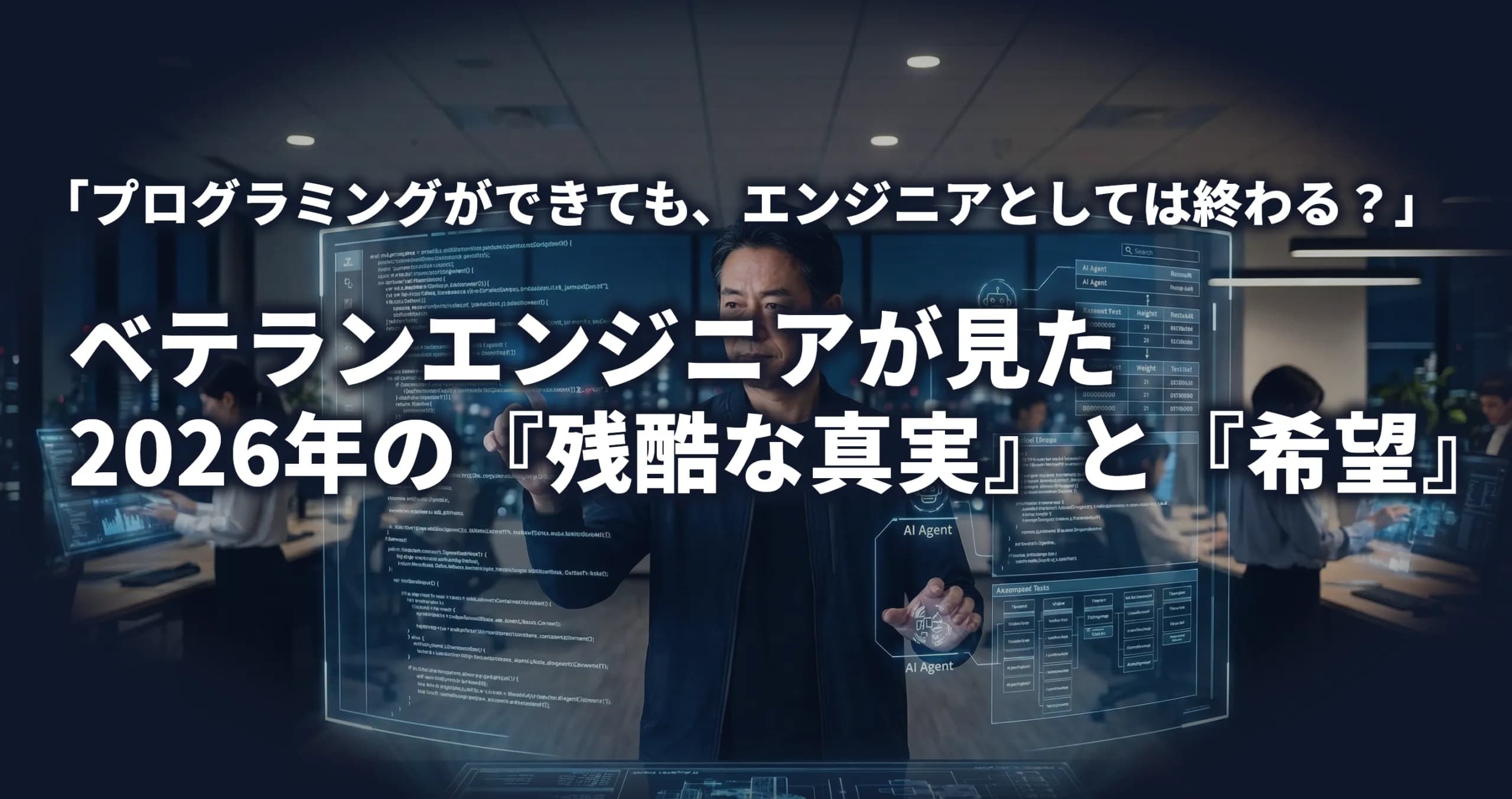 「プログラミングができても、エンジニアとしては終わる?」ベテランエンジニアが見た2026年の『残酷な真実』と『希望』
